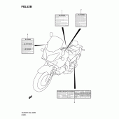 Схема вузла: Інформаційні наклейки (Model l0) для Suzuki DL650 V-Strom