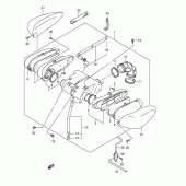 Схема узла: Воздушный фильтр для Suzuki VL250 Intruder LC