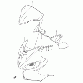 Схема вузла: Передній обтічник (Model x/y) для Suzuki GSX1300 Hayabusa