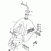 Схема вузла: Паливний бак (Model r e24) для Suzuki DR350