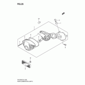 Схема вузла: Задній ліхтар (Стоп-сигнал) для Suzuki RV125