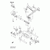 Схема вузла: Копірний вал & Вилки & Вал перемикання для Suzuki DL650 V-Strom
