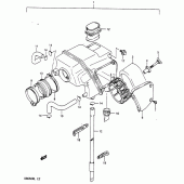 Схема узла: Воздушный фильтр для Suzuki DR650 DR650R