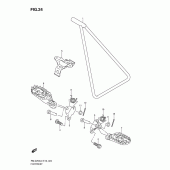 Схема узла: Подножки для Suzuki RM-Z250