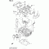 Схема вузла: Задня головка циліндра & Прокладка головки & Свічка запалювання (Vl1500Bl4 E28) для Suzuki VL1500 Boulevard C90 BOSS