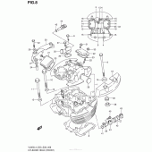 Схема узла: Головка цилиндра (Передняя) (Vl800Tl4 E03) для Suzuki VL800 Boulevard C50T