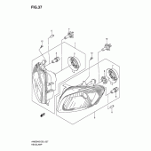 Схема вузла: Фара (Note) для Suzuki AN650 Burgman (EU analogue of SkyWave)