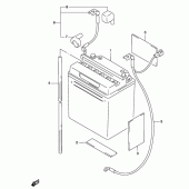 Схема вузла: Акумулятор для Suzuki GS500