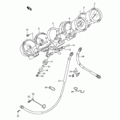Схема вузла: Спідометр & Тахометр для Suzuki GS500