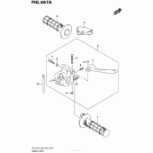 Схема вузла: Ручки керма для Suzuki DR-Z70