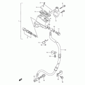 Схема вузла: Передній гальмівний циліндр (Model l/m/n) для Suzuki VX800 VX800