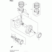 Схема вузла: Колінчастий вал & Поршень для Suzuki DR-Z125 DR-Z125L