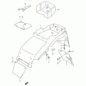 Схема узла: Заднее крыло (Model p/r) для Suzuki RF600