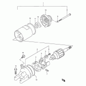 Схема вузла: Електричний стартер для Suzuki GSX400