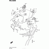Схема узла: Топливный бак (Dl650Al7 E28) (For Yvb,yww) для Suzuki DL650 V-Strom