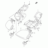 Схема вузла: Передній бардачок (Model k3) для Suzuki AN400 Burgman (EU analogue of SkyWave)