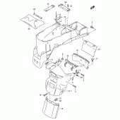 Схема узла: Заднее крыло для Suzuki TL1000