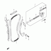 Схема узла: Цепь ГРМ & Натяжитель & Успокоитель (Model k5/k6) для Suzuki RM-Z450