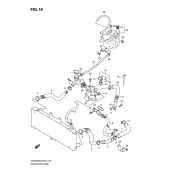 Схема вузла: Патрубок системи охолодження для Suzuki GSF650 Bandit S