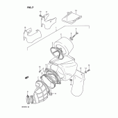 Схема узла: Воздушный фильтр для Suzuki RM125