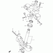 Схема узла: Кронштейн передней вилки (See note) для Suzuki DR-Z400 DR-Z400E