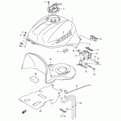 Схема вузла: Паливний бак (Sv1000k3/u1k3/u2k3) для Suzuki SV1000