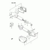 Схема вузла: Поворотники (Model r/s) для Suzuki GSX-R750