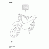 Схема узла: Информационные наклейки (Dr200sel1 e6) для Suzuki DR200 DR200SE