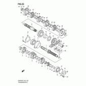 Схема вузла: Трансмісія для Suzuki GSF650 Bandit