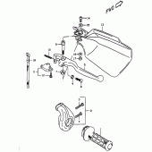 Схема вузла: Права ручка керма (E24) для Suzuki DR350