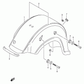 Схема узла: Заднее крыло (Model k3) для Suzuki VL800 Intruder Volusia