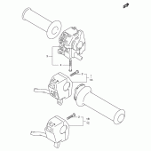 Схема вузла: Пульт управління рульовий для Suzuki DR650 DR650SE