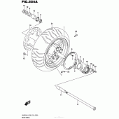 Схема вузла: Заднє колесо для Suzuki AN650 Burgman (EU analogue of SkyWave)
