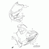 Схема вузла: Передній обтічник (Model r 33j, c3s) для Suzuki GSX-R1100