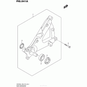 Схема вузла: Задній важіль (Маятник) для Suzuki AN400 Burgman (EU analogue of SkyWave)