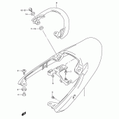 Схема узла: Задний подседельный обтекатель (Model w/x) для Suzuki GSX750