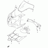 Схема узла: Передний обтекатель (Model k1) для Suzuki GSX-R750