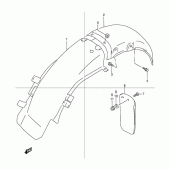 Схема узла: Заднее крыло для Suzuki TU125