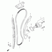 Схема вузла: Ланцюг ГРМ & Натягувач & Заспокоювач (Model y/k1/k2) для Suzuki DR-Z400 DR-Z400S