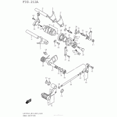 Схема вузла: Копірний вал & Вилки & Вал перемикання для Suzuki LS650 Boulevard S40