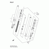 Схема вузла: Передня вилка для Suzuki GSF1250 Bandit