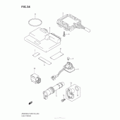 Схема вузла: Електрообладнання (An650A L2 E33) для Suzuki AN650 Burgman (EU analogue of SkyWave)