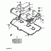 Схема узла: Клапанная крышка (Model l) для Suzuki GSX-R750