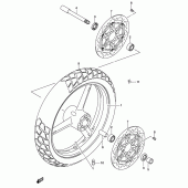 Схема вузла: Переднє колесо Suzuki DL1000 V-Strom
