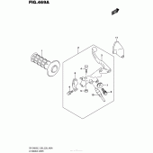 Схема узла: Левая ручка руля для Suzuki DR-Z400 DR-Z400S