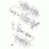 Схема вузла: Трансмісія (Model m) для Suzuki GSX250 Across