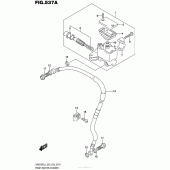 Схема вузла: Передній гальмівний циліндр Suzuki DR650 DR650SE