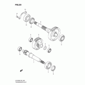 Схема узла: Трансмиссия для Suzuki UX125 Sixteen