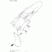 Схема вузла: Rear Fender (Dr-Z125L5 E33) для Suzuki DR-Z125 DR-Z125