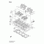 Схема вузла: Головка циліндра Suzuki GSX-R600